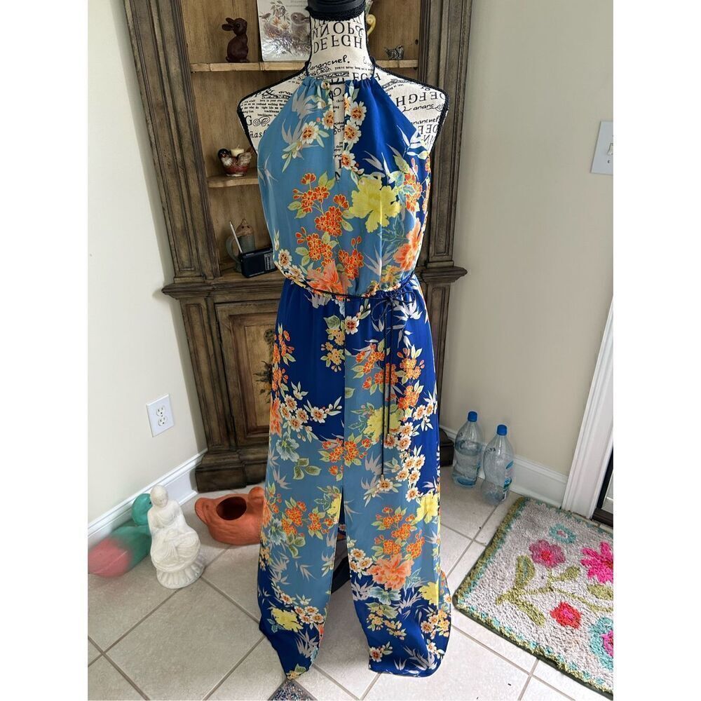 Guess Cassidy Sakura Floral Maxi Halter Dress